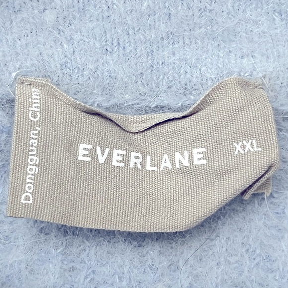 EVERLANE The Alpaca Crew Chambray Blue Sweater Size XXL - Picture 9 of 11